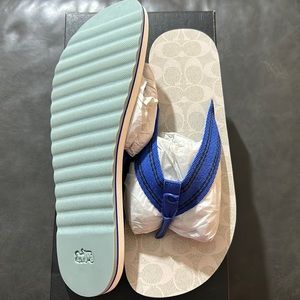 COACH Signature C Webbing Flip Flops
